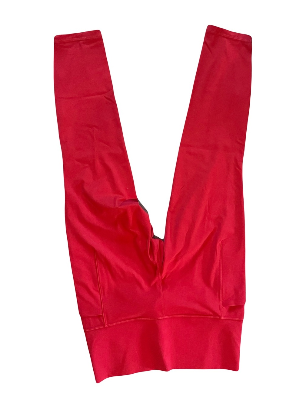 Athleta Red Seamless High-Rise Leggings with pockets